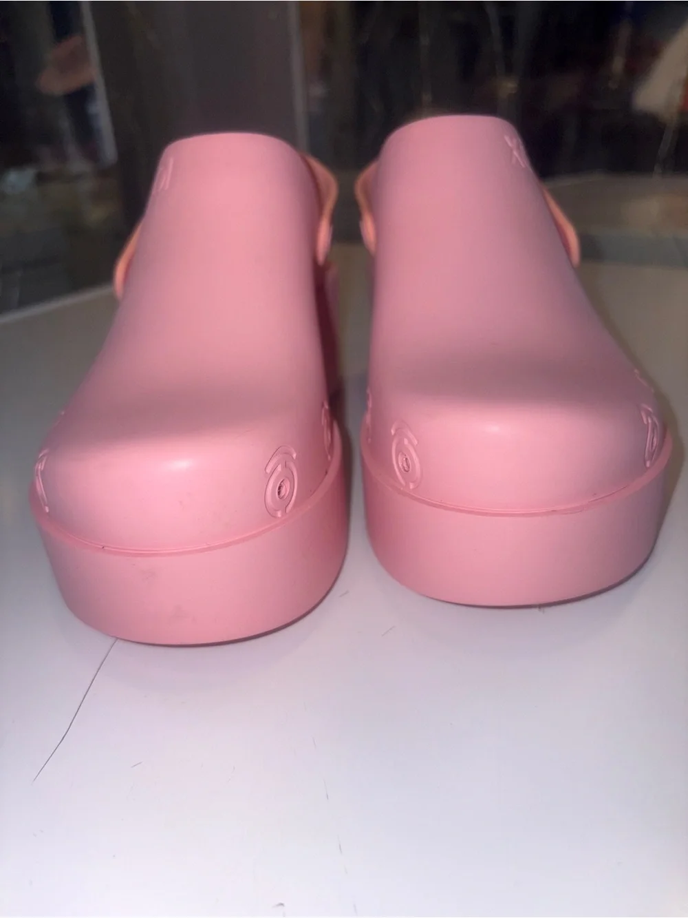 Platform Clog Sandals in Pink